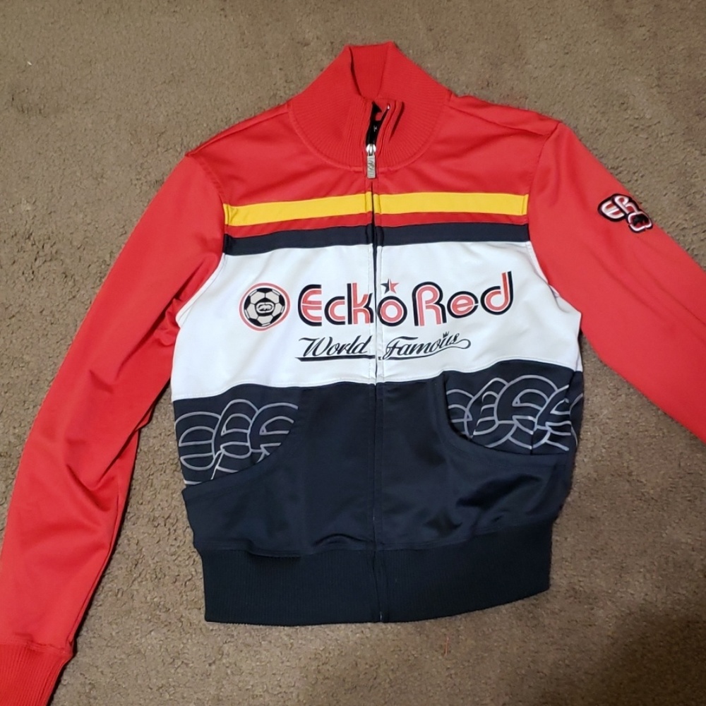 Ecko red sip up sweater